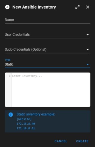 Neues Ansible Inventory