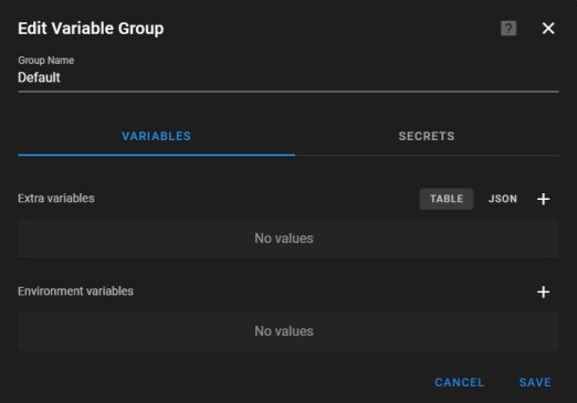 Neue variable Gruppe