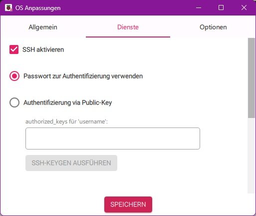 OS Anpassungen Dienste