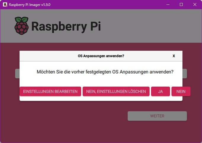 Raspberry Pi Einstellungen