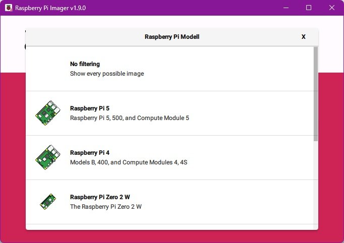 Raspberry Pi Modell Raspberry Pi Modell