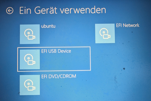 Windows EFI Optionen Windows EFI Optionen